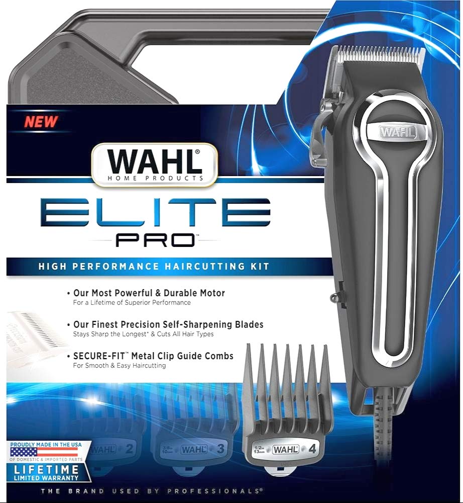 White Smoke WAHL Clipper Elite Pro High-Performance Home Haircut & Grooming Kit for Men - Electric Hair Clipper & Trimmer - Model 79602