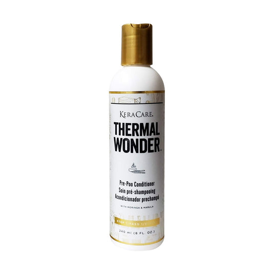 White Smoke KeraCare Thermal Wonder Pre Poo Conditioner - With Aloe Vera, Green Tea & Menthol- Features Maringa and Marula for Moisture - Refresh & Hydrate Scalp - Prepare Hair for Thermal Processing