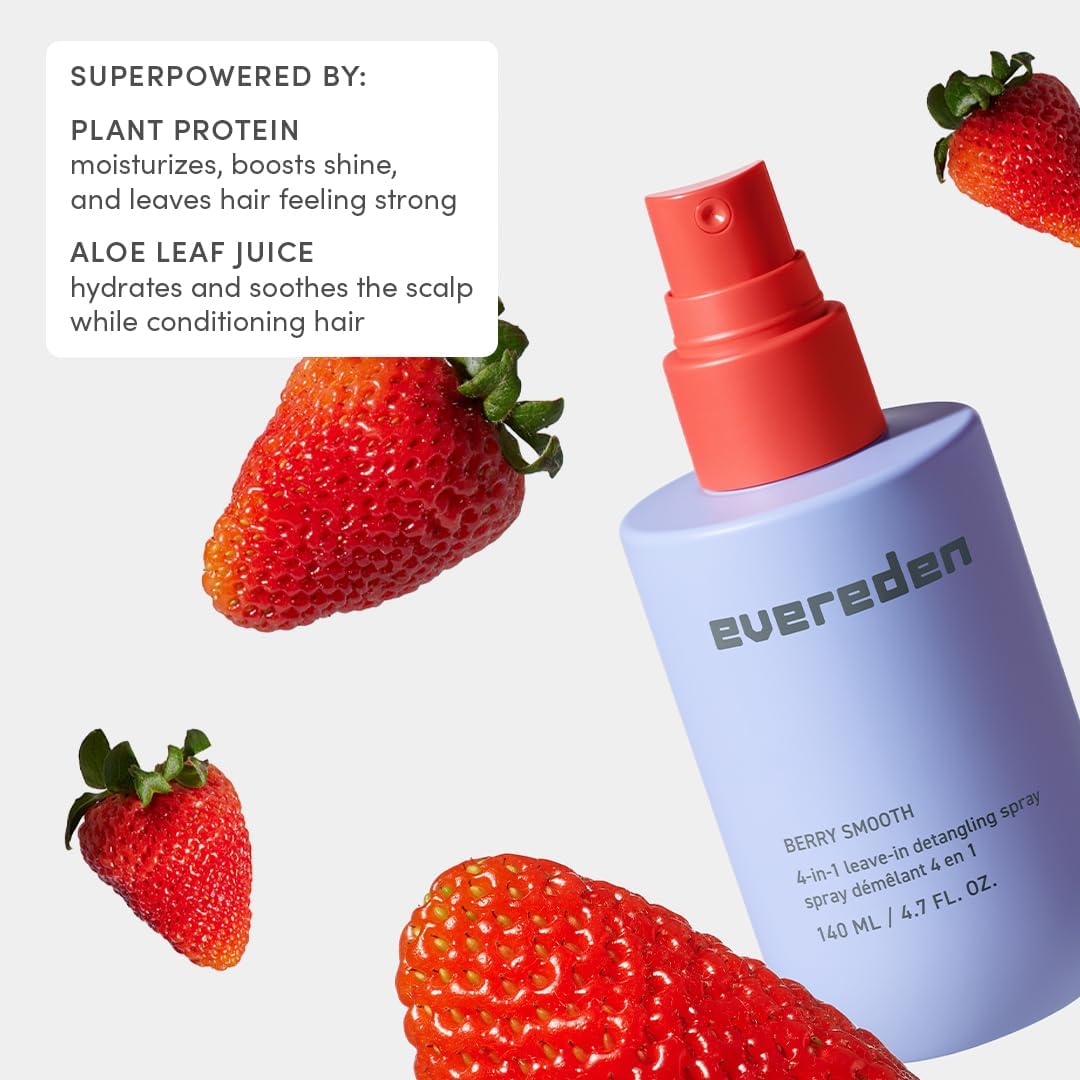 Lavender Evereden Kids Detangler Spray: 4-in-1 Leave-In Hair Spray | Detangle, Moisturize & Fight Frizz | Easily Tackle Even the Toughest Knots | Clean & Vegan All types of Hair Product for Kids