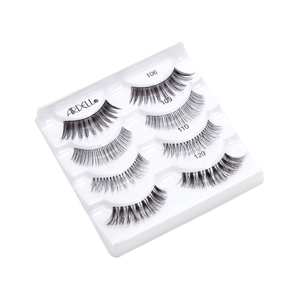 White Smoke Ardell False Eyelashes Variety Pack - Soft Natural Fake, Reusable Strip Lashes for Everyday Wear, 4 Pairs