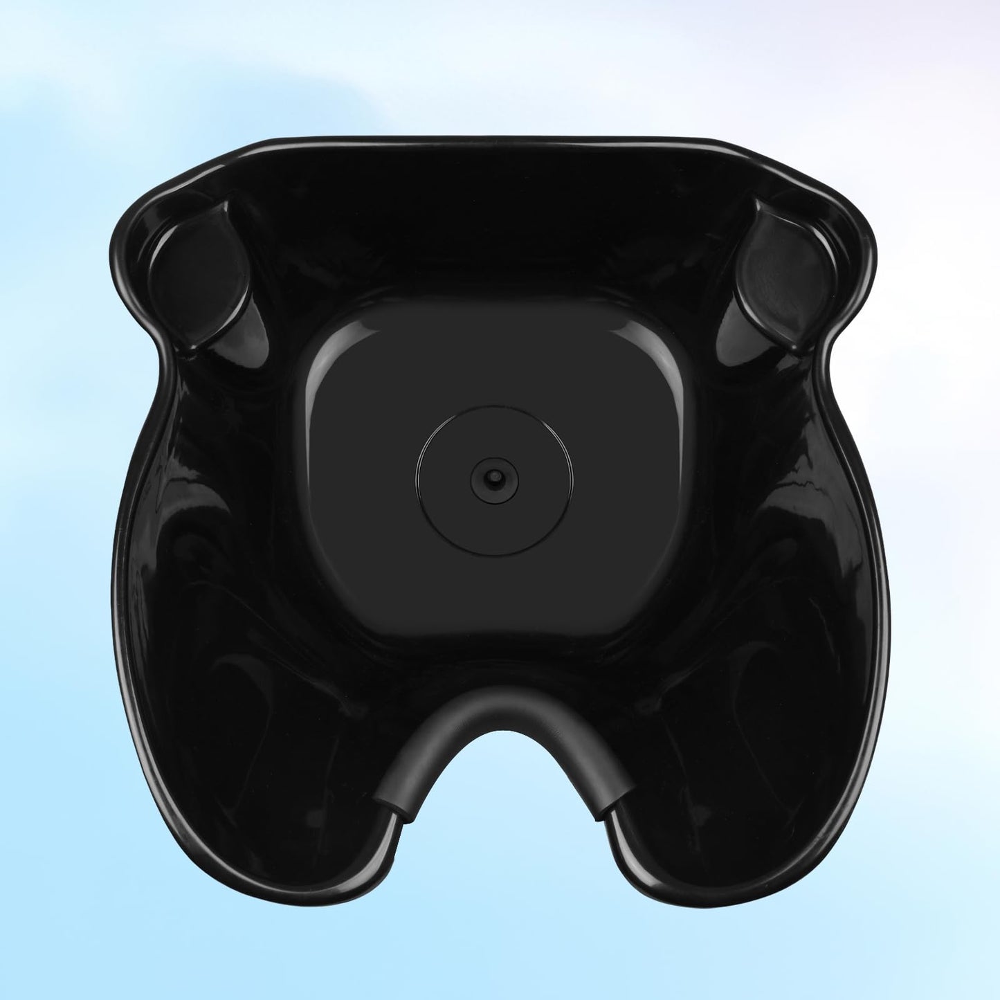 Black Portable Shampoo Bowl, 270 Degree Rotation of Hair Washing Basin, Height Adjustable Salon Sink with Drain Hoses for Home Salon Use