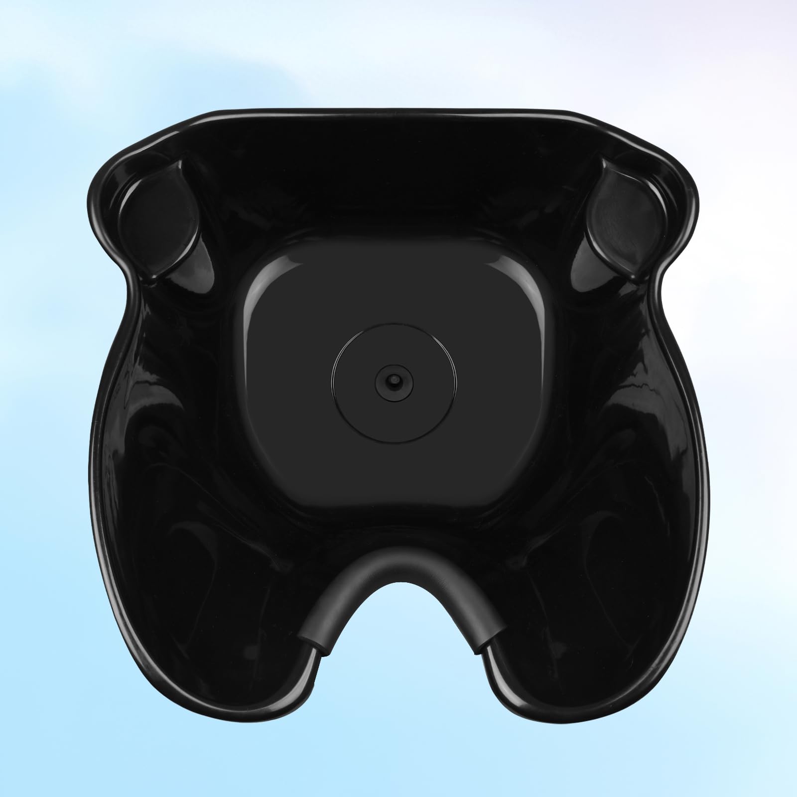Black Portable Shampoo Bowl, 270 Degree Rotation of Hair Washing Basin, Height Adjustable Salon Sink with Drain Hoses for Home Salon Use
