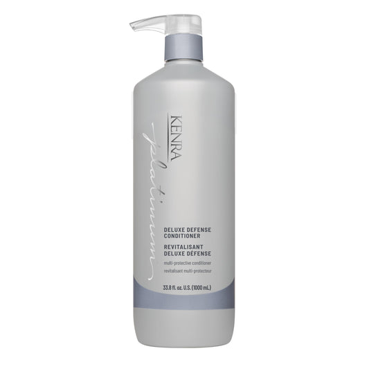 Gray Kenra Platinum Deluxe Defense Conditioner | Strengthening + Breakage Prevention| Damage Repair | Shine Enhancing | Color Protecting | Sulfate Free | All Hair Types 33.8oz