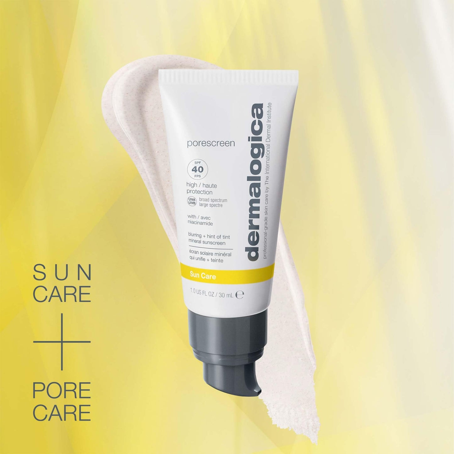 Antique White Dermalogica Porescreen Mineral Sunscreen SPF 40 for Face, Sun Protector and Pore Supporting Primer with Zinc Oxide, Multitasking Premakeup Sunblock - 1 fl oz