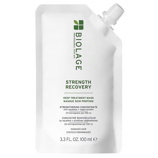 White Smoke Biolage Strength Recovery Deep Treatment - Instantly Nourishes & Protects, Fortifies Strands, Reduces Breakage, With Olive Squalane & Proteins, Vegan, Paraben-Free