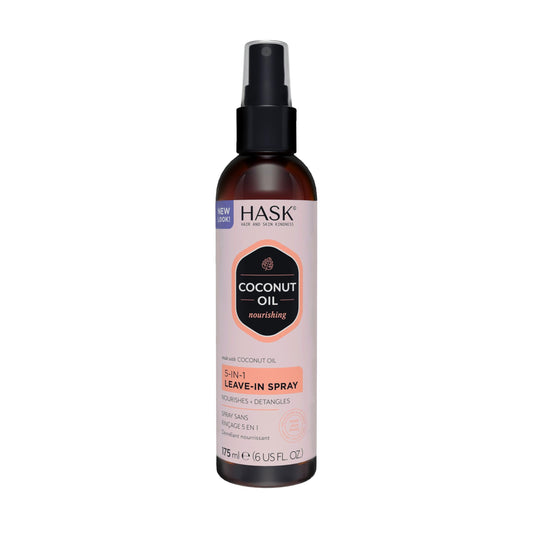 White Smoke HASK 5-in-1 Leave In Conditioner Spray for all hair types color safe gluten free sulfate free paraben - 6 Fl Oz