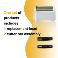 White Smoke 4 Pack Pro Shaver Replacement Foil and Cutters compatible with andis 17150(TS-1) shaver ProFoil Lithium replacement, Golden