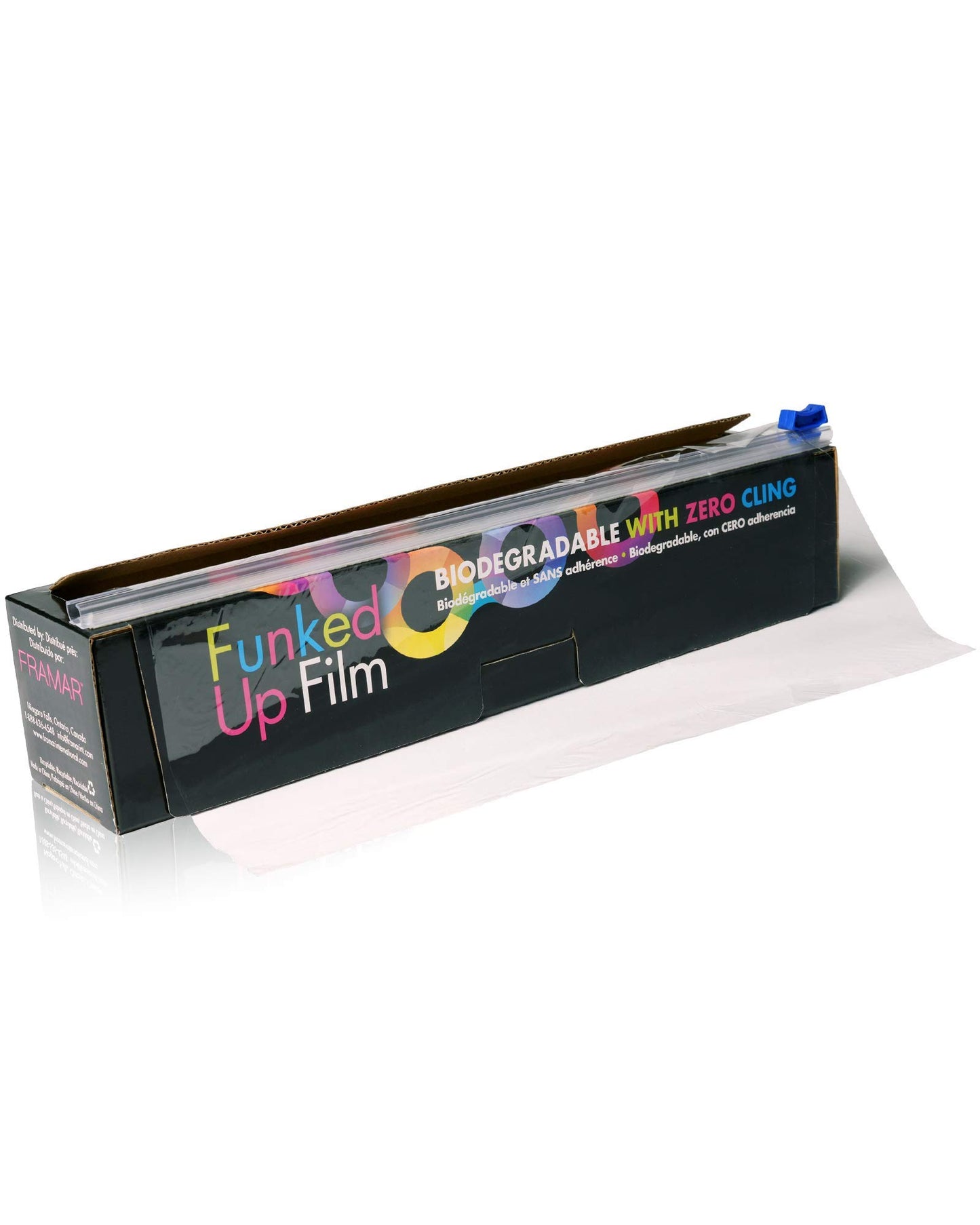 White Smoke FRAMAR Cling Free Balayage Film - Saran Wrap for Balayage with Hair Bleach, Hair Dye, Zero Cling Film, Customizable Length - 300 Feet