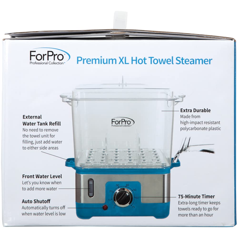 Lavender ForPro Professional Collection Premium XL Hot Towel Steamer, 50% Larger Capacity, Holds 9 Facial Towels, Quick Heating Steam Towel Warmer for Salons and Spas