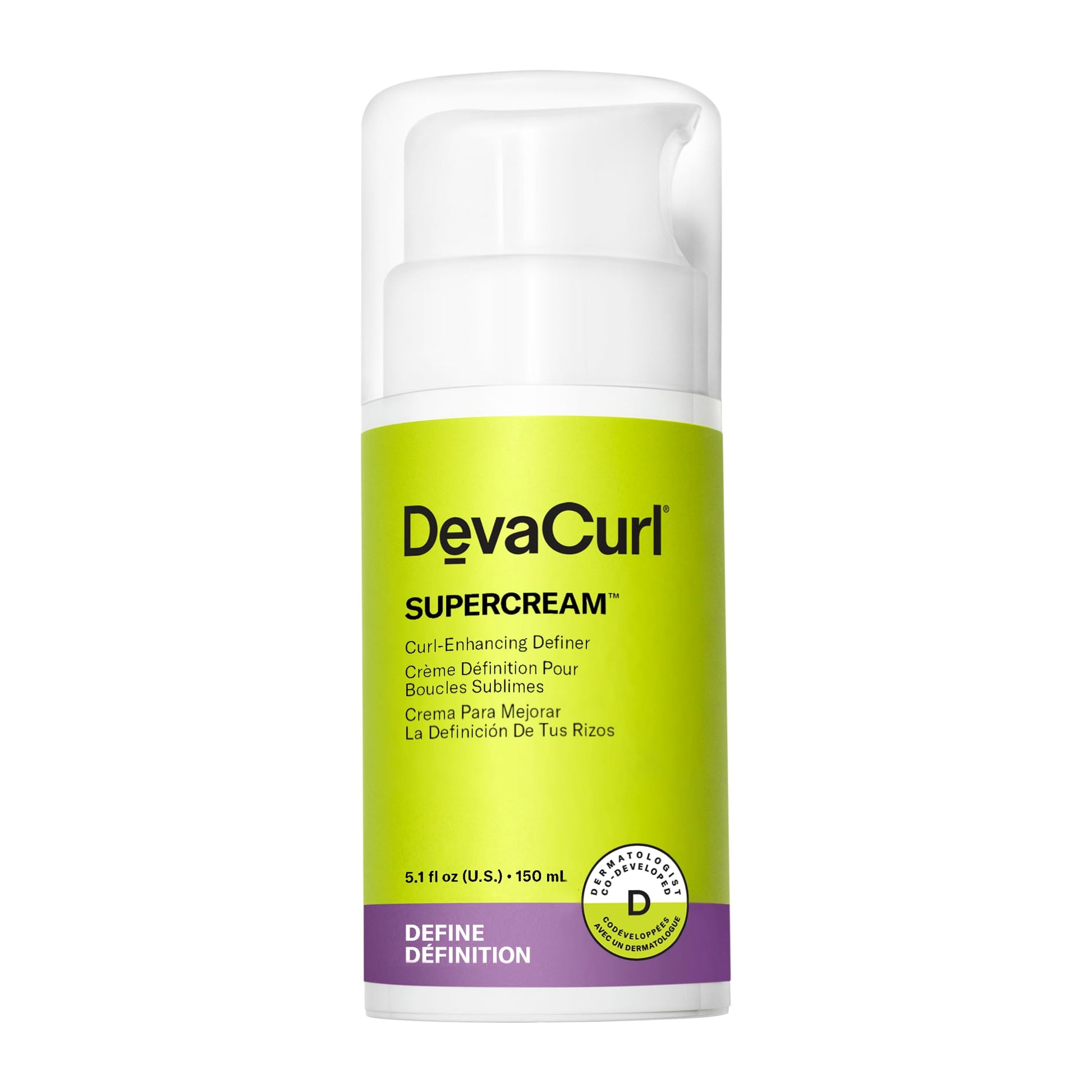 White Smoke DevaCurl SuperCream Ultra-Rich Moisturizing Definer, Warm Coconut, 5.1 fl. oz