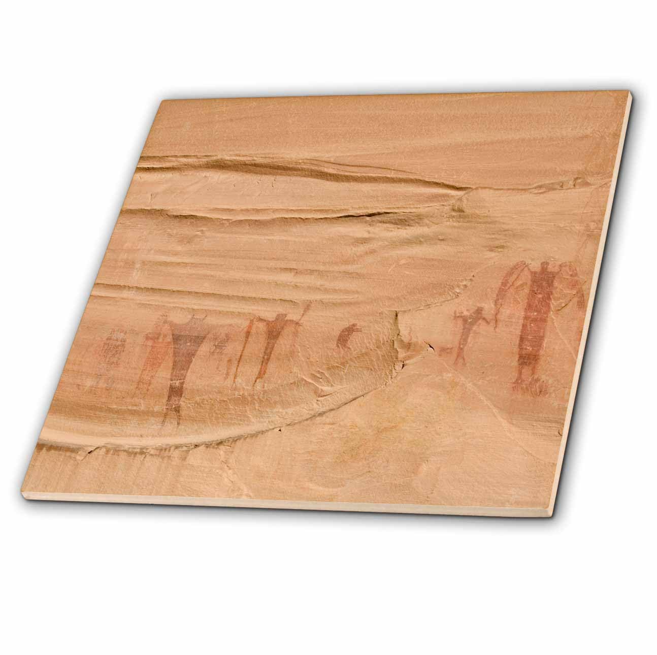 White Smoke 3dRose UT, Buckhorn Wash, pictographs, Alcove Paintings - US45 BJA0071 - Jaynes Gallery 12 Inch Ceramic Tile