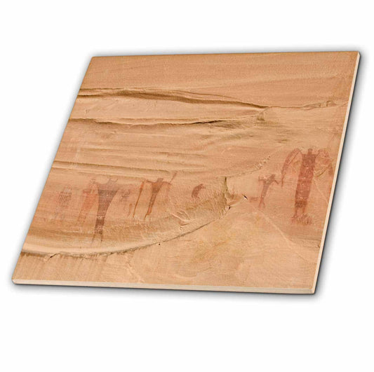 White Smoke 3dRose UT, Buckhorn Wash, pictographs, Alcove Paintings - US45 BJA0071 - Jaynes Gallery 12 Inch Ceramic Tile