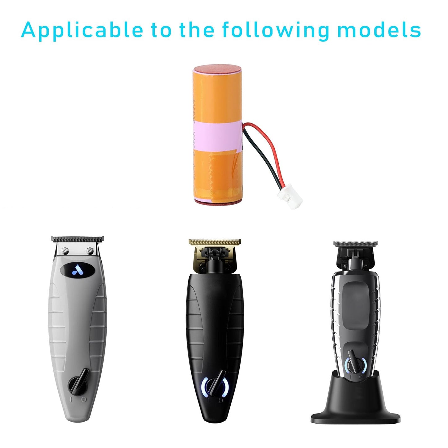 White Smoke UNIKARO 3.7V 2500mAh Li-ion Replacement Battery for Andis 74055, 74150 GTX-EXO, 562627 GTX-EXO II Cordless Electric Beard and Hair Trimmer