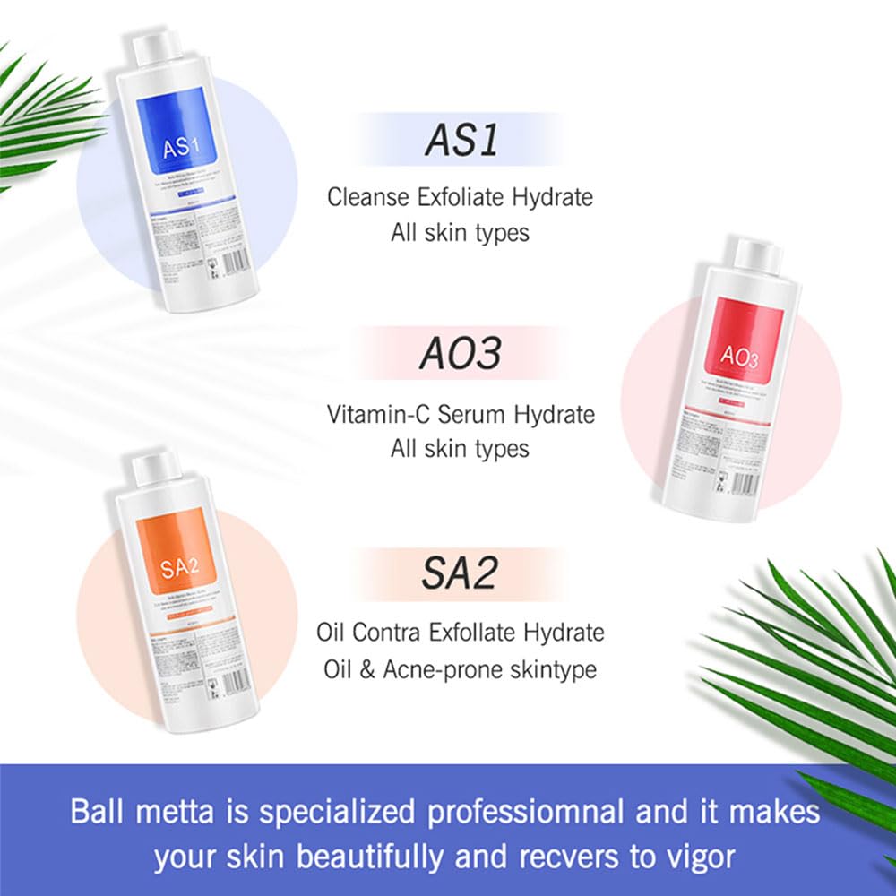 White Smoke WONDER POINT Aqua Peeling Solution, Salon Professional Premium Dermabrasion Facial Special Serum, Skin Care For Facial Small Bubble Machine 400ml(6 Bottles)