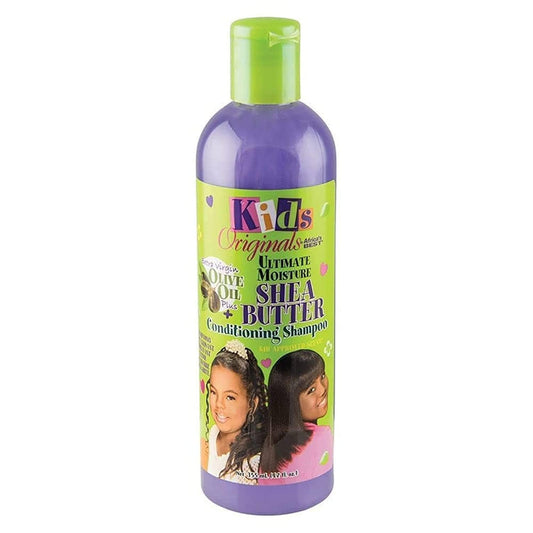 White Smoke Originals by Africa's Best Kids Ultimate Moisture Shea Butter Shampoo, Healthy Boost of Moisturizers That Soften, Condition and Detangle Hair, Removes Build up, 12oz