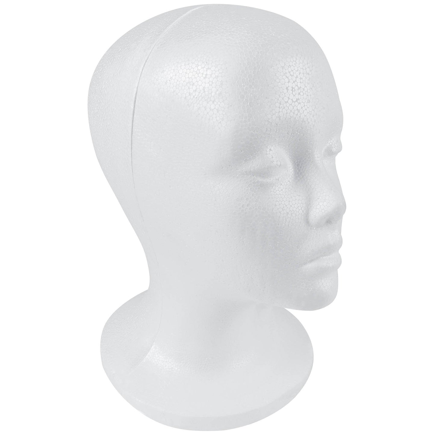 Light Gray SHANY Styrofoam Model Heads ,Hat Wig Foam Mannequin Female Wig Head Stand ,Mannequin Head for wigs , Wig Holder - Round Base , 10.5 Tall with 20 1/2 Inches Circumference Female Mannequin Head -1 Piece