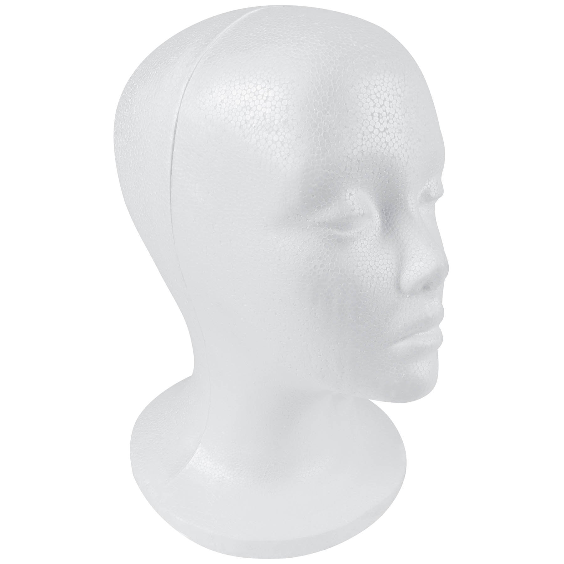 Light Gray SHANY Styrofoam Model Heads ,Hat Wig Foam Mannequin Female Wig Head Stand ,Mannequin Head for wigs , Wig Holder - Round Base , 10.5 Tall with 20 1/2 Inches Circumference Female Mannequin Head -1 Piece