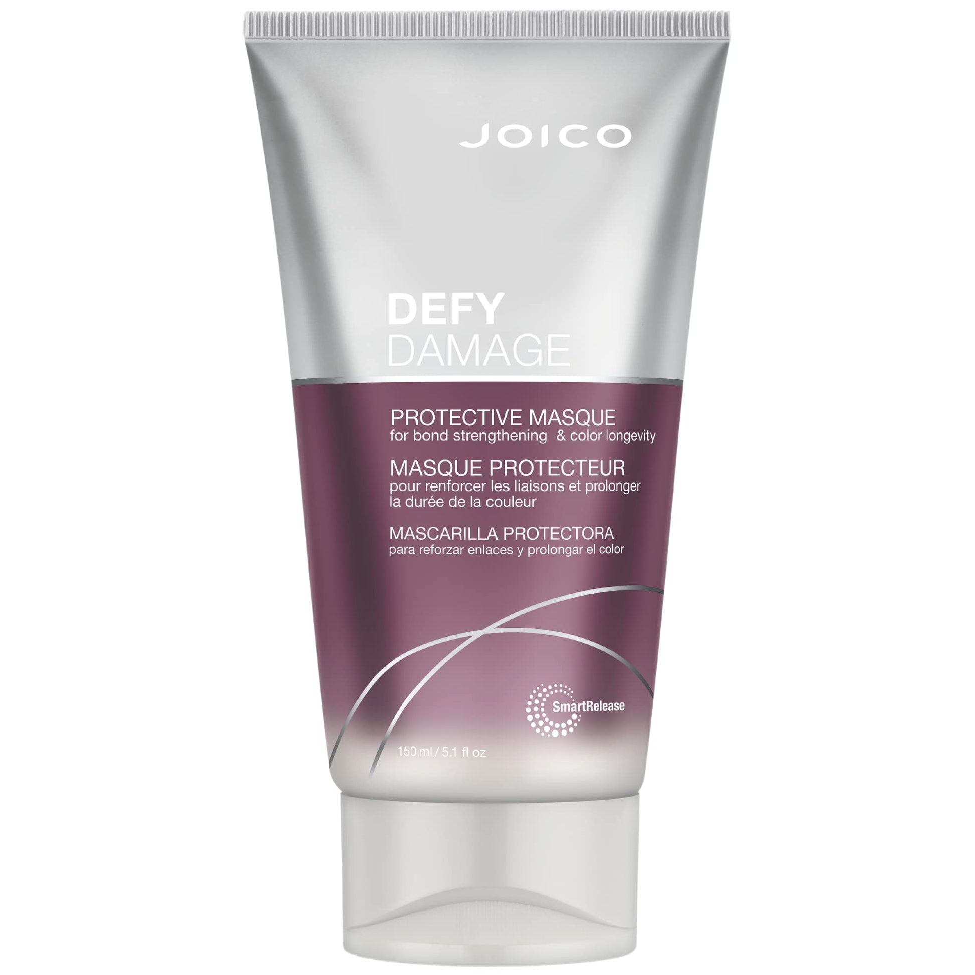 White Smoke Joico Defy Damage Protective Masque | For Color-Treated Hair | Strengthen Bonds & Preserve Hair Color | With Moringa Seed Oil & Arginine | 5.1 Fl Oz