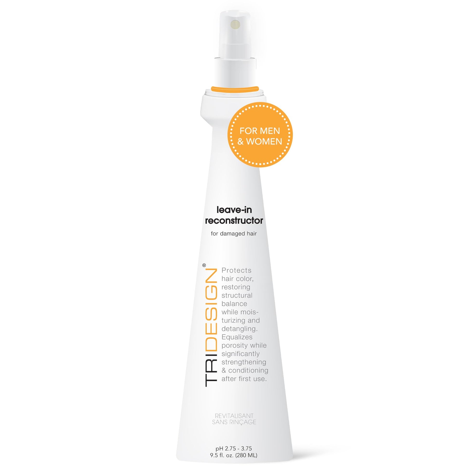 White Smoke TRIDESIGN Professional Haircare Reconstructor Leave in Conditioner Spray - Repair Treatment for Damaged Hair, Instantly Repair, Strengthen, Detangle, & Moisturize (9.5 fl oz)