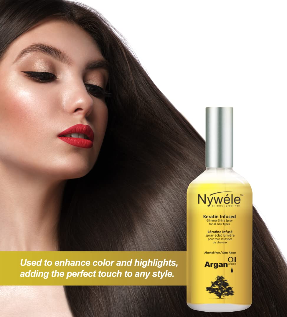 White Smoke Nywele Glimmer Shine Spray Argan Oil 3.4oz by Nywele