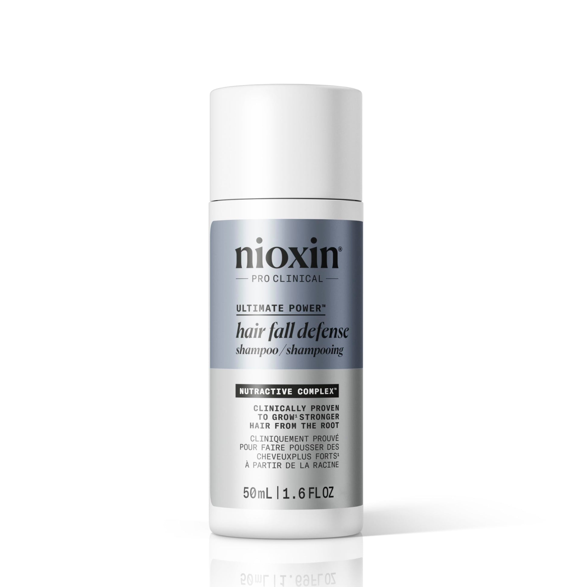 White Smoke Nioxin Hair Fall Defense Ultimate Power Shampoo | Visibly Less Hair Loss | For Thicker and Stronger Hair | 1.6 Fl Oz | 50mL