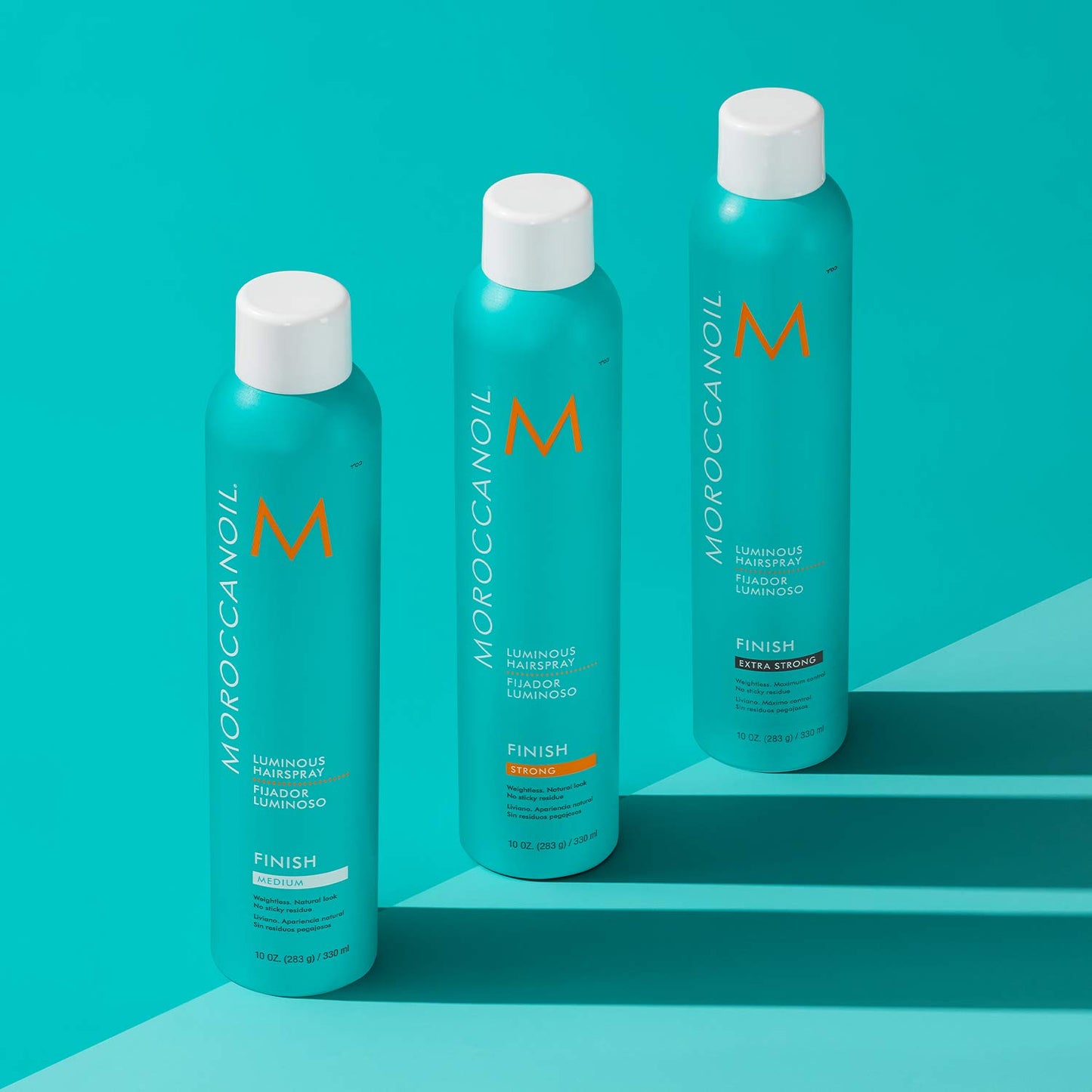 Dark Turquoise Moroccanoil Luminous Hairspray, Extra Strong, 10 Fl. Oz.