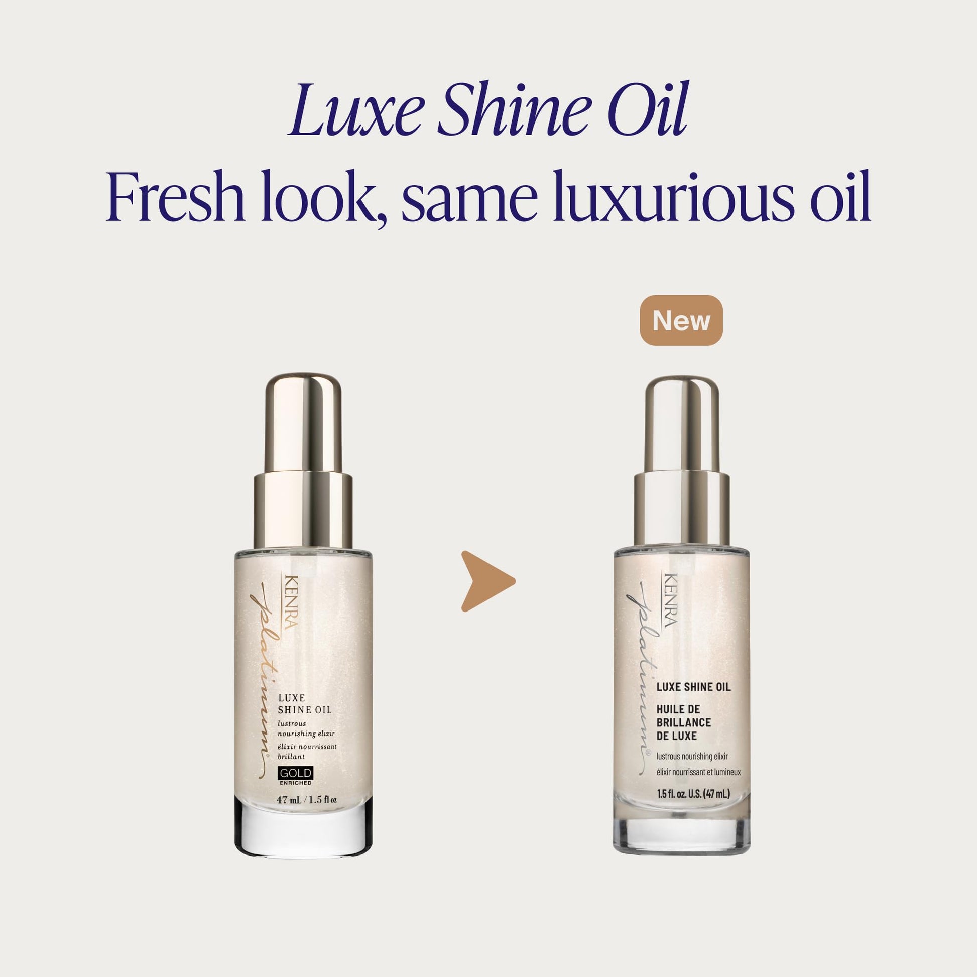 Lavender Kenra Platinum Luxe Shine Oil | Strengthens, Softens & Smooths Hair | Thermal Protection Up To 450F | Humidity Protection | Controls Frizz | 1.5 fl. Oz