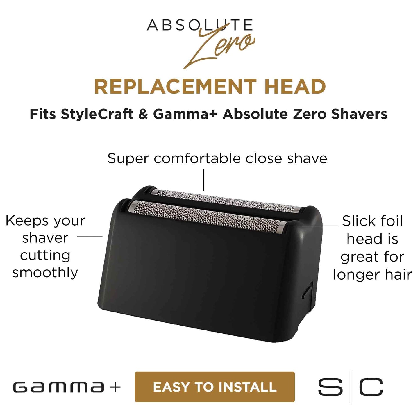 White Smoke GAMMA+ Absolute Zero Mens Foil Shaver Collection (Slick Foil Head)