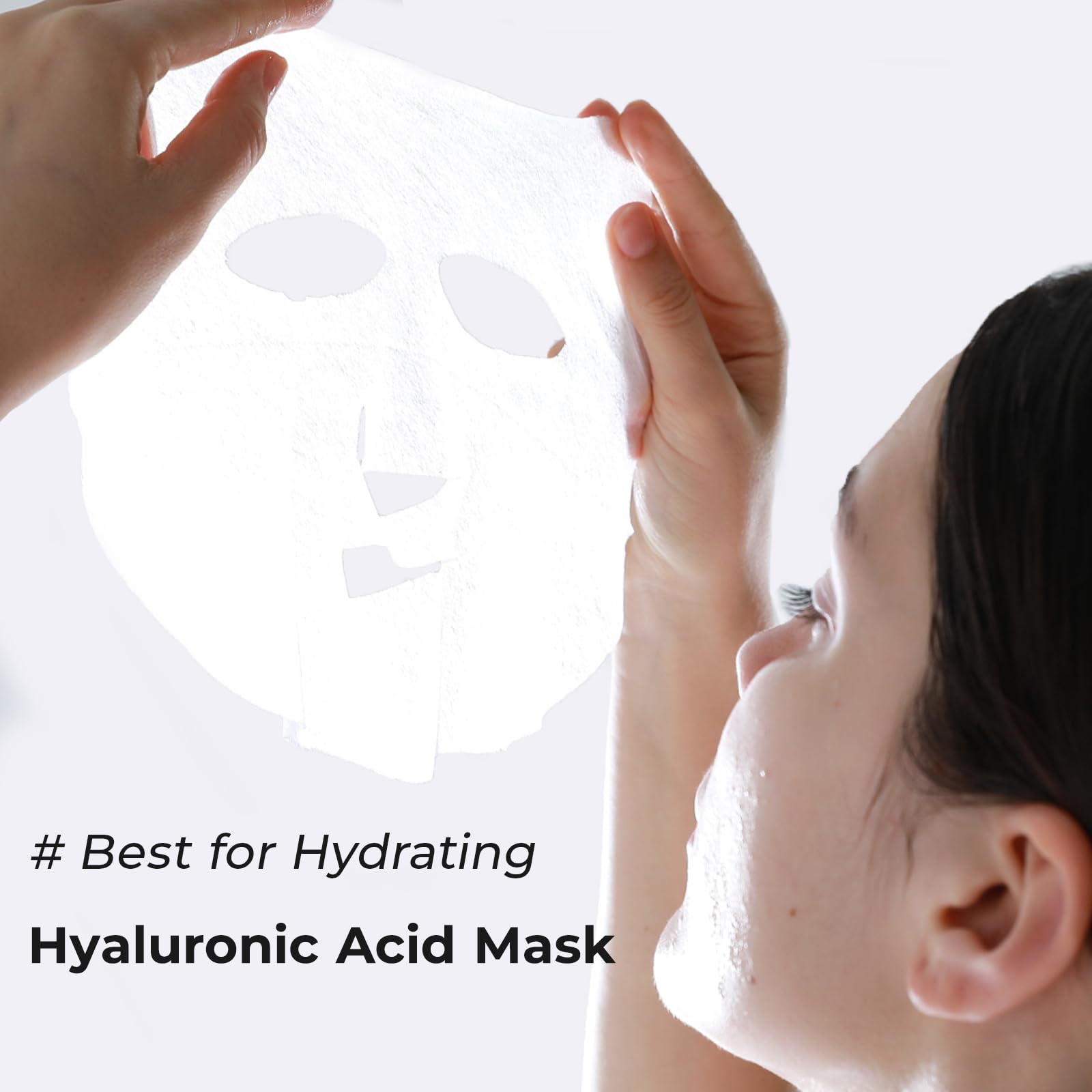 White Smoke +WIS+ Intensive Hydrating Natural Face Masks 24 EA | Hyaluronic Acid & Collagen | Tend Skin, Sensitive Skin Safe | Pore Minimizing, Elasticity Boost | Dehydrated Skin Repair | Galentines Gifts Bulk