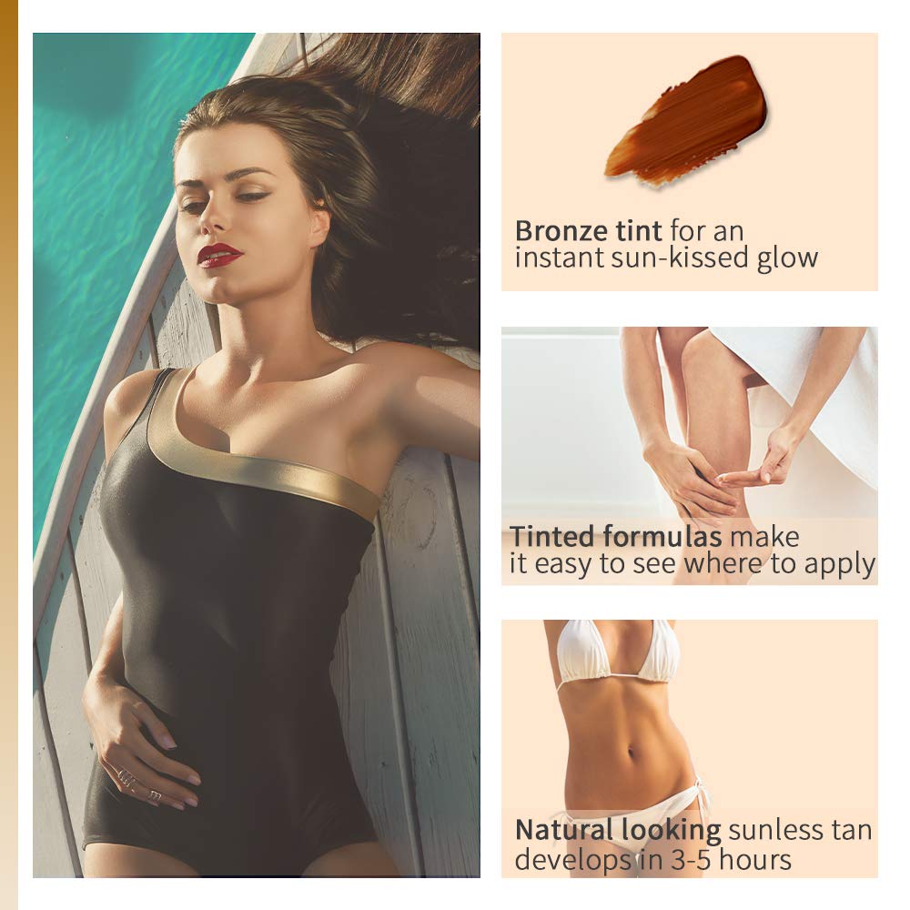 White Smoke Body Drench Quick Tan Instant Self-Tanner - Bronzing Mousse, Self Tanning Foam for Natural and Quick Sun-Kissed Tan Skin, Medium Dark, 4.2 Oz, 2-Pack