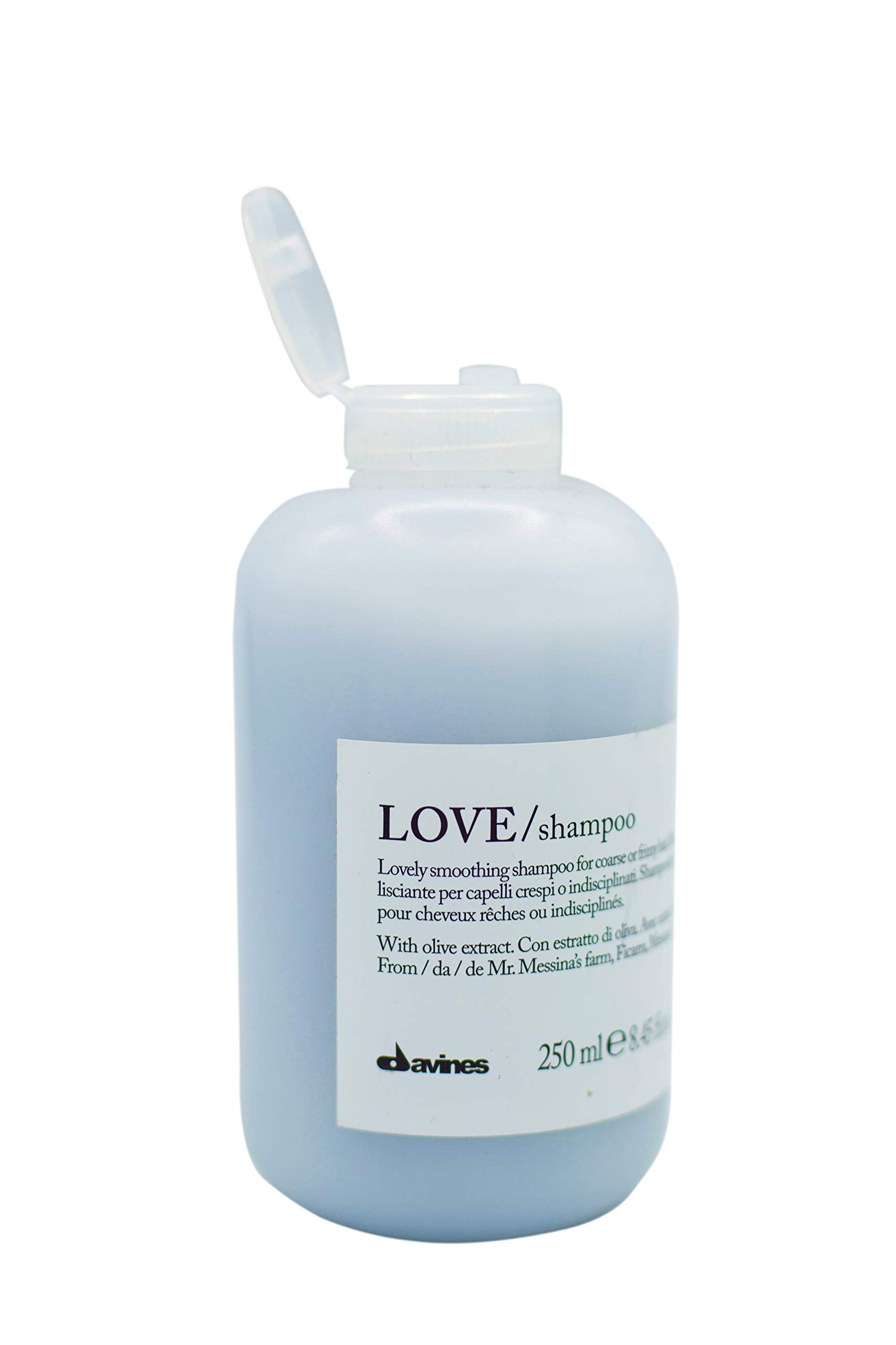 White Smoke Davines LOVE Smoothing Shampoo | for Curly and Unruly Hair, Frizzy Hair | Smoothing Hair Products with Olive Extract | 8.45 Fl Oz