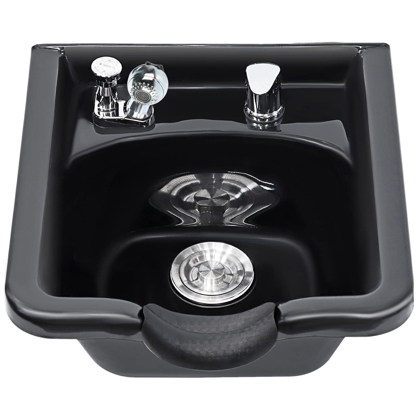 Black Toriexon Shampoo Bowl for Salons, Black ABS Plastic Shampoo Sink for Home, Easy to Clean and Install Salon Shampoo Bowls for Hair Stylist