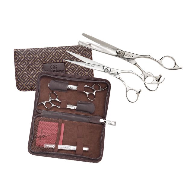 White Smoke Olivia Garden Silkcut Shear 5.75 Inch with Thinner