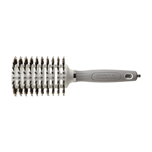 White Smoke Olivia Garden Ceramic+Ion Turbo Combo Vent Brush Grande 3 1/4 inch