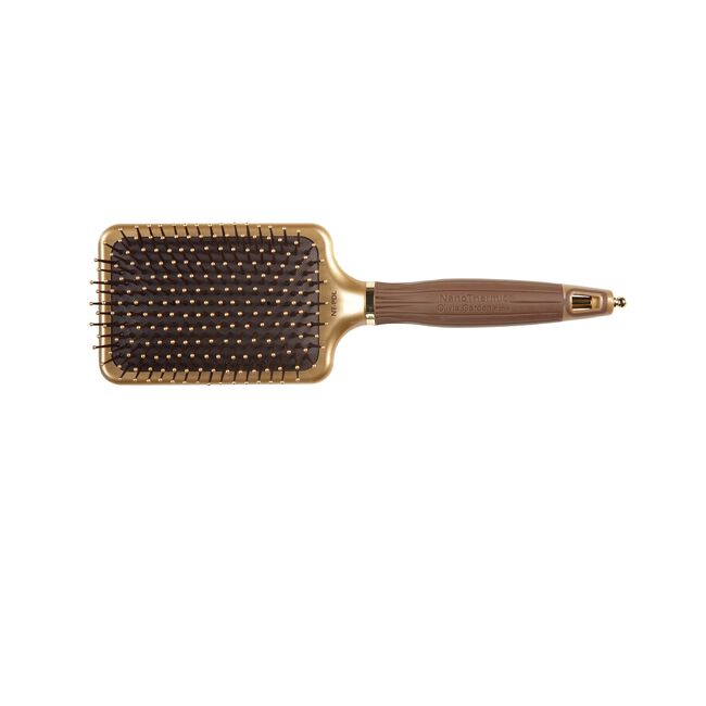 White Smoke Olivia Garden Nanothermic Paddle Cushion Brush