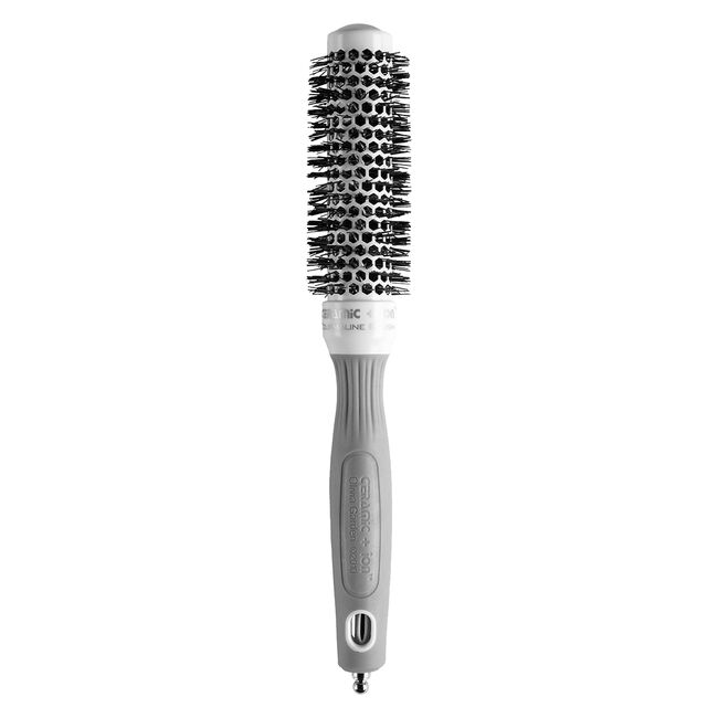 White Smoke Olivia Garden Ceramic + Ion Thermal Brush-Round 1 Inch