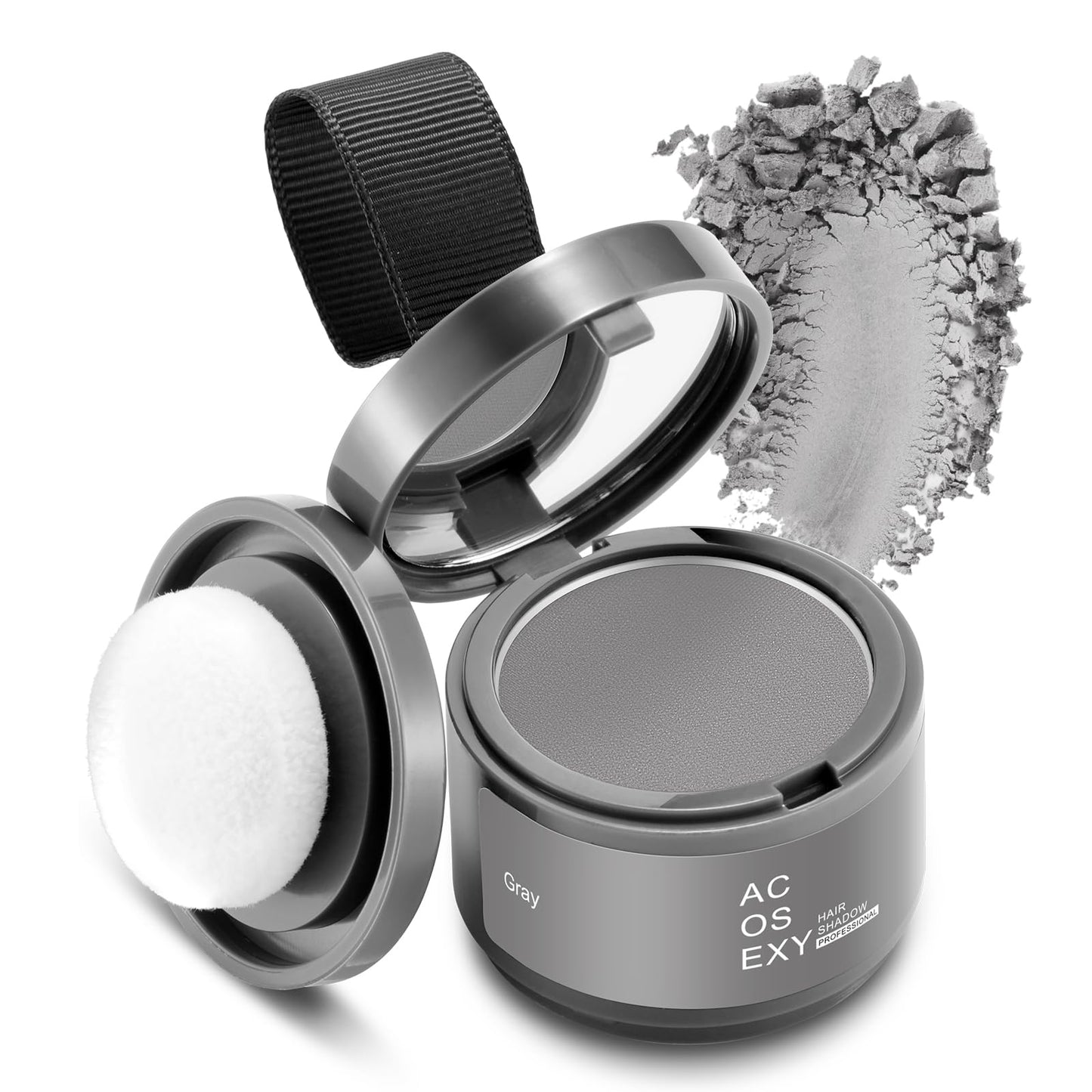 White Smoke Acosexy Root Touch Up Powder - Instant Gray Hair Coverage for Hairline, Eyebrows, Men's Beard, and Bald Spots