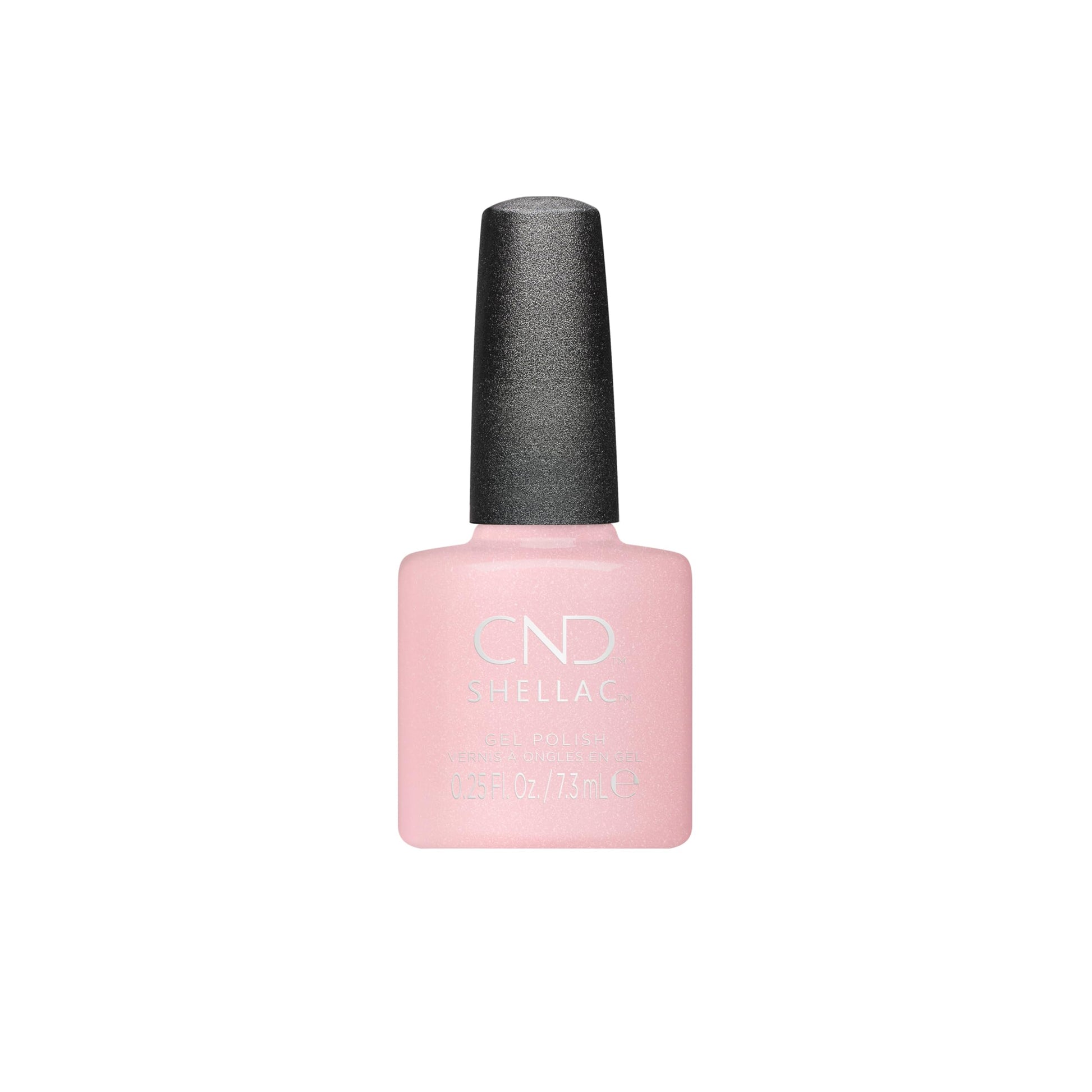White Smoke CND Shellac Gel Nail Polish, Long-lasting Nail Paint Color with Curve-hugging Brush, 118 Grapefruit sparkle, 0.25 fl oz