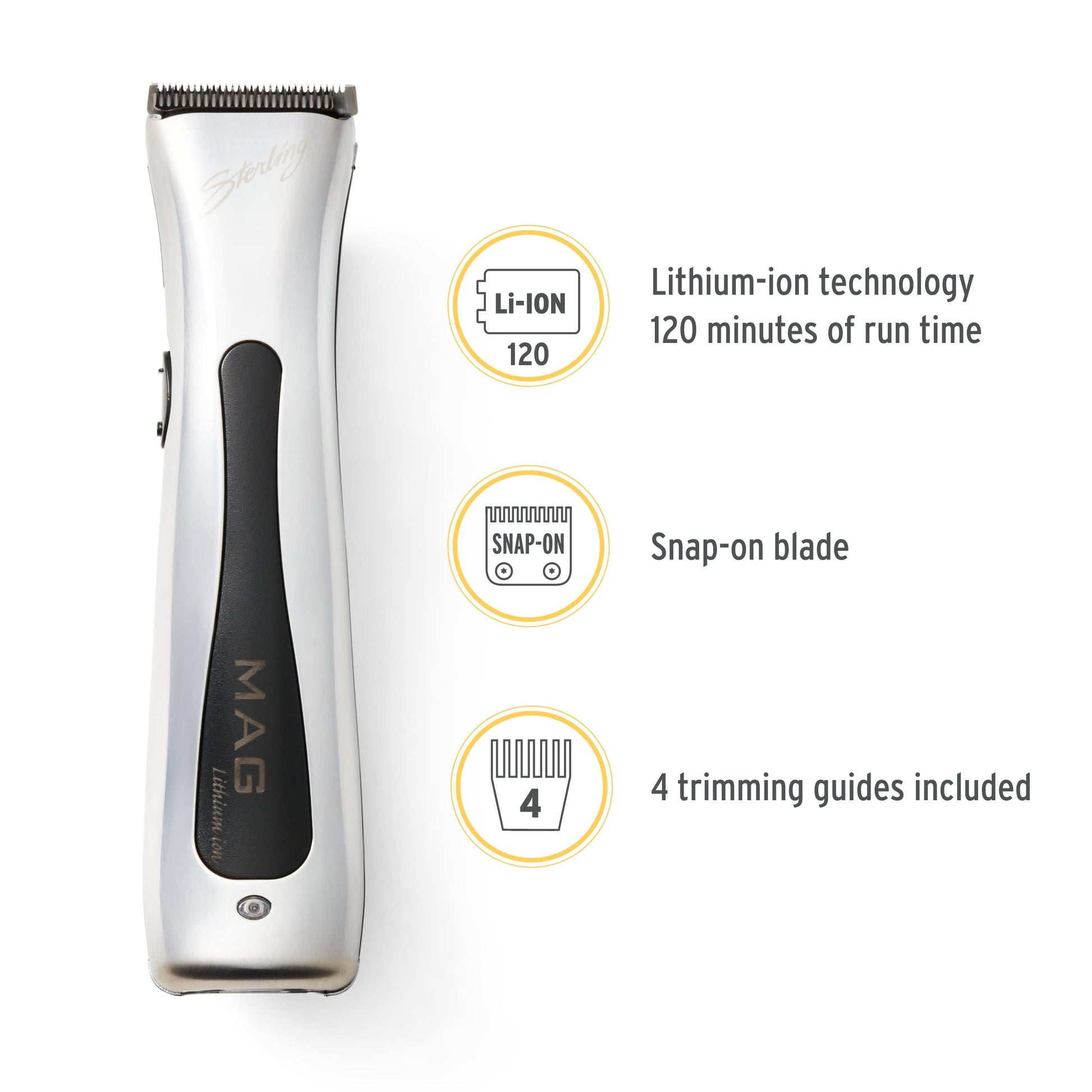 White Smoke Wahl Professional - Sterling Big Mag Cordless Clipper and Sterling Mag Hair Trimmer Set - Salon-Quality Electric Hair Cutting Tools for Men and Women