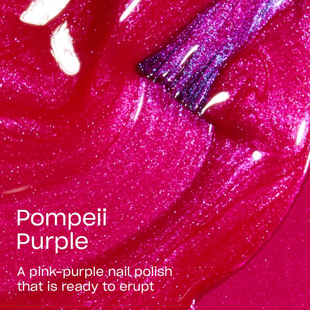 Firebrick OPI Nail Lacquer Pompeii Purple | Opaque Bright Purple Pearl Chip Resistant Nail Polish | Fast Drying, Streak Free