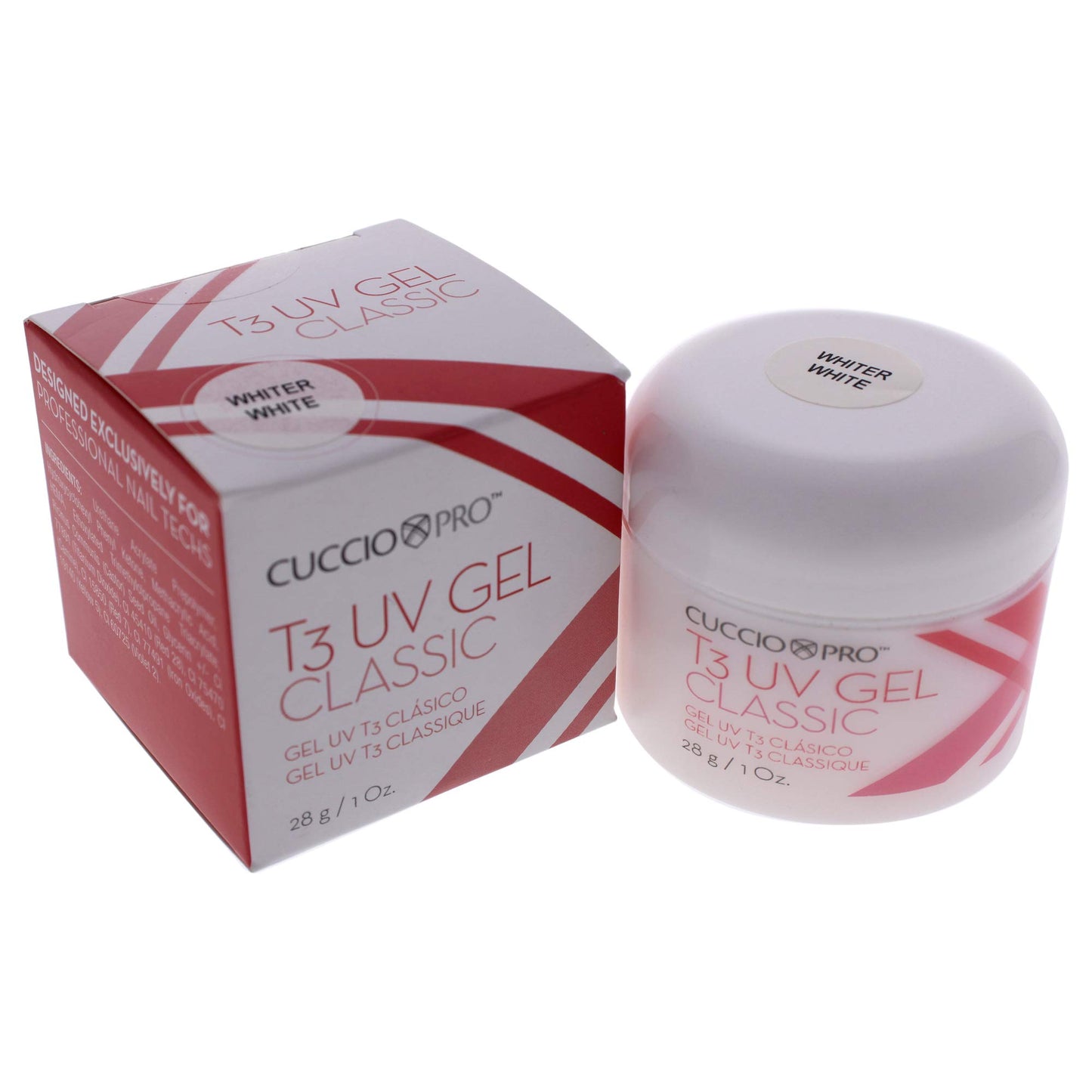 White Smoke T3 Uv Gel Classic - Whiter White by Cuccio Pro for Women - 1 oz Nail Gel
