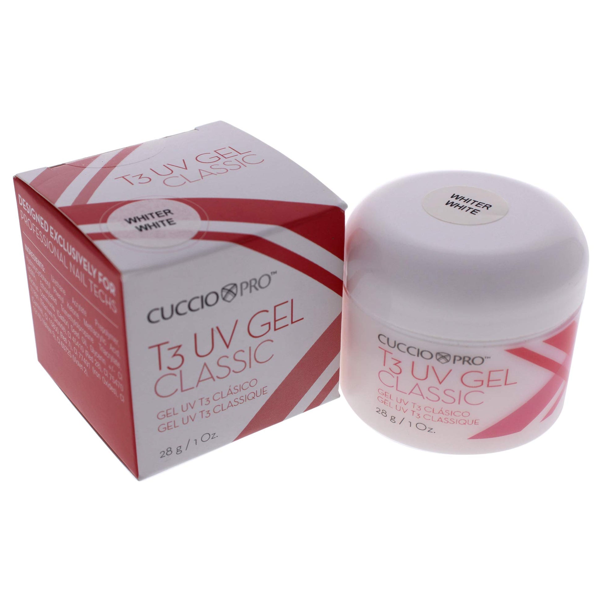 White Smoke T3 Uv Gel Classic - Whiter White by Cuccio Pro for Women - 1 oz Nail Gel