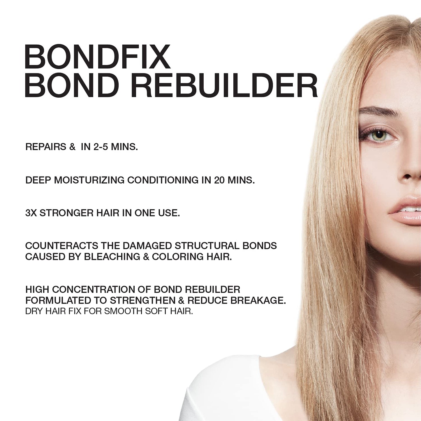 White Smoke Celeb Luxury Moisturizing Hair Conditioner Mask, BondFix Bond Rebuilder Daily Hydration, Deep Hair Conditioner Treatment For Strong Healthy Hair