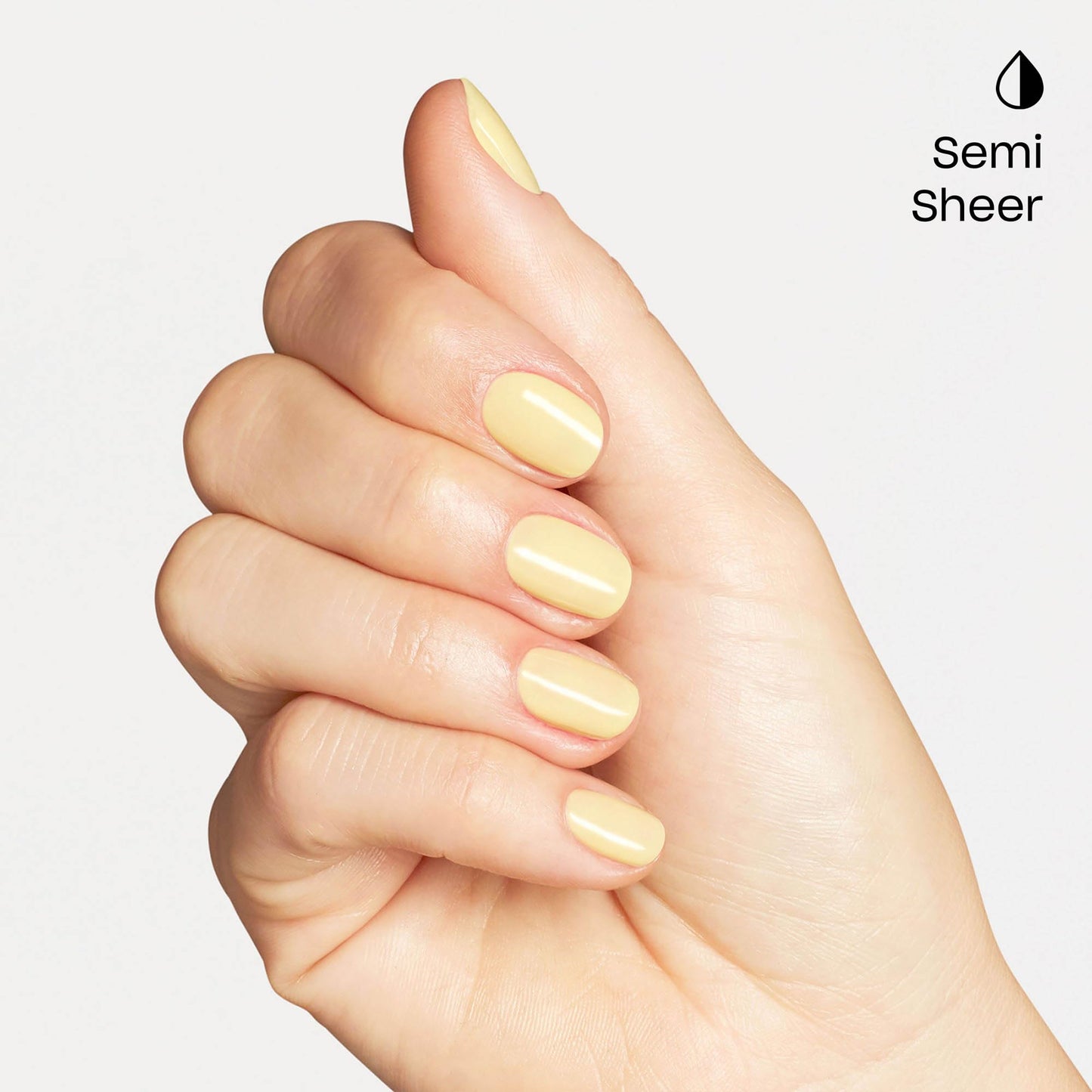 Seashell OPI GelColor Sunny Bunny | Semi-Sheer Soft Warm Yellow Crème LED Cure Gel Nail Polish | Salon-Quality Shine, Long-Lasting Wear | 0.5 Fl Oz | The New OPIcons Collection | Spring 2026