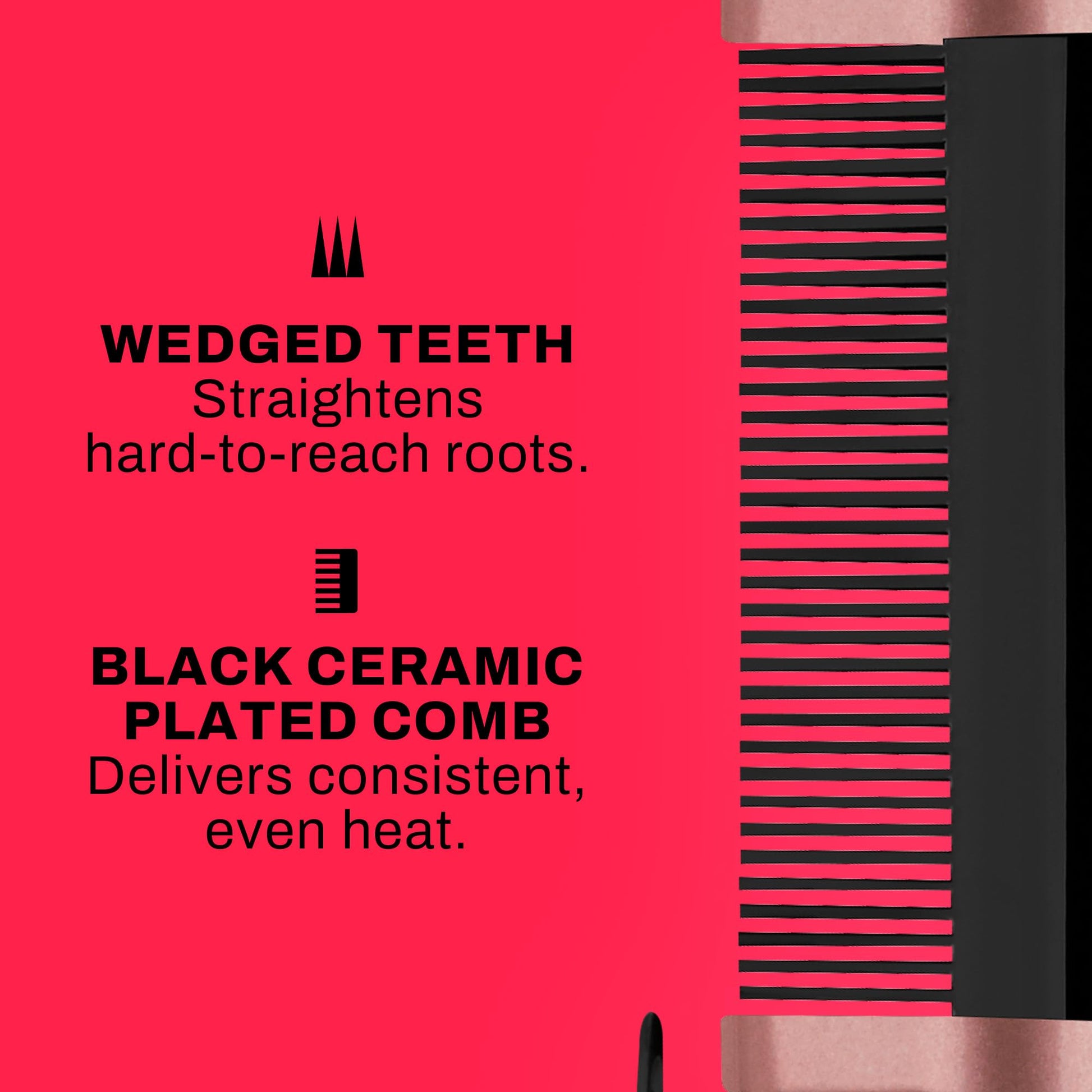 Tomato GOLD N HOT Rose Gold Pressing and Styling Comb