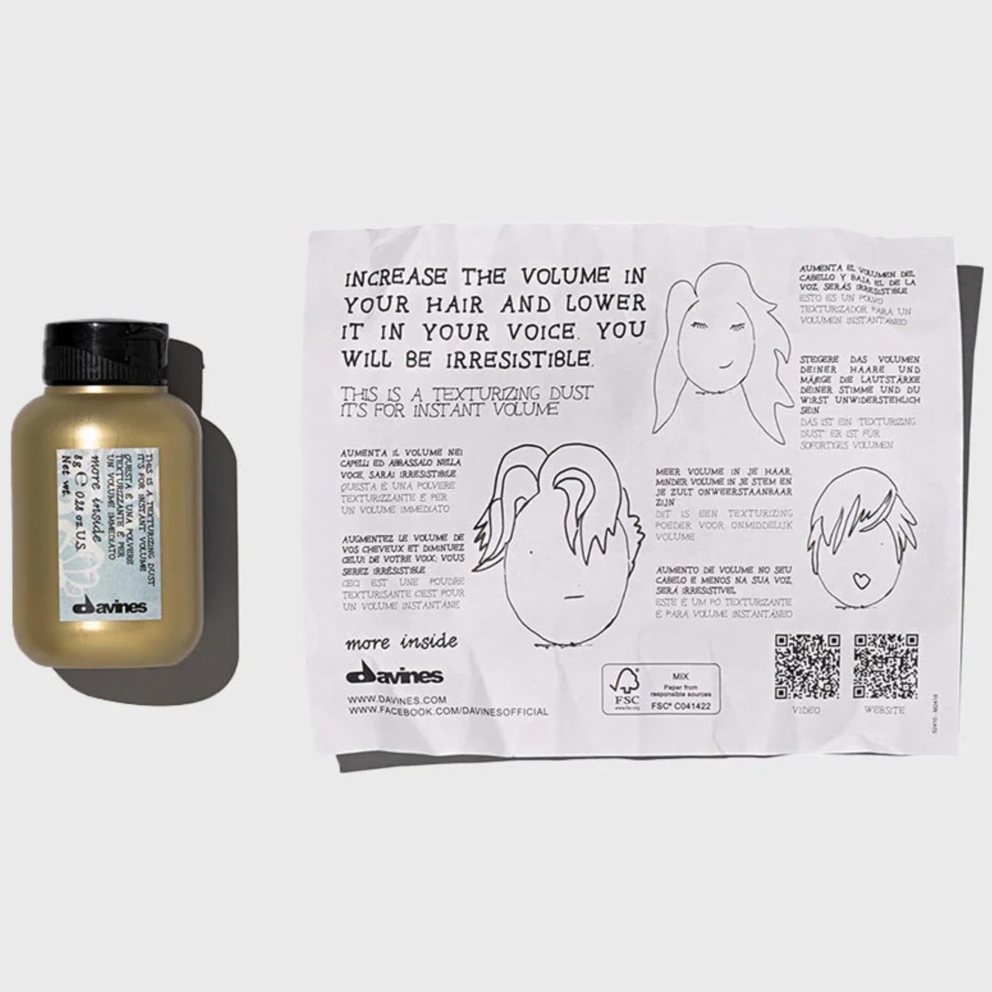 Lavender Davines This Is A Texturizing Dust Powder, Medium Hold Instant Volume - Volume Powder for Root Lift - Creates Matte Texture & Grip, 0.28 oz