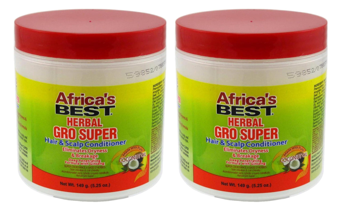 White Smoke Africas Best Gro Herbal Super 5.25 Ounce Jar (155ml) (Pack of 2)