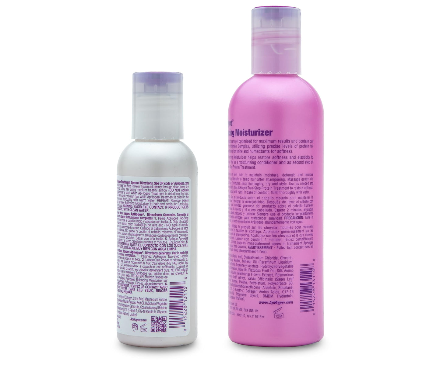 White Smoke Aphogee Hair Care Double Bundle – Two-Step Protein Treatment (4 fl oz) & Balancing Moisturizer (8 fl oz)