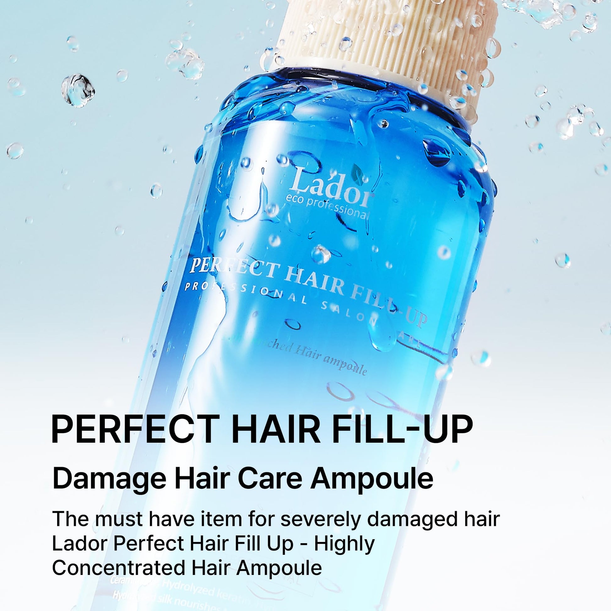 White Smoke LA'DOR LADOR Perfect Hair Fill-Up Original 3 Seconds Intensive Keratin Treatment w/Protein for Bleached Frizzy Damaged Dry Hair Care Korean Deep Conditioner