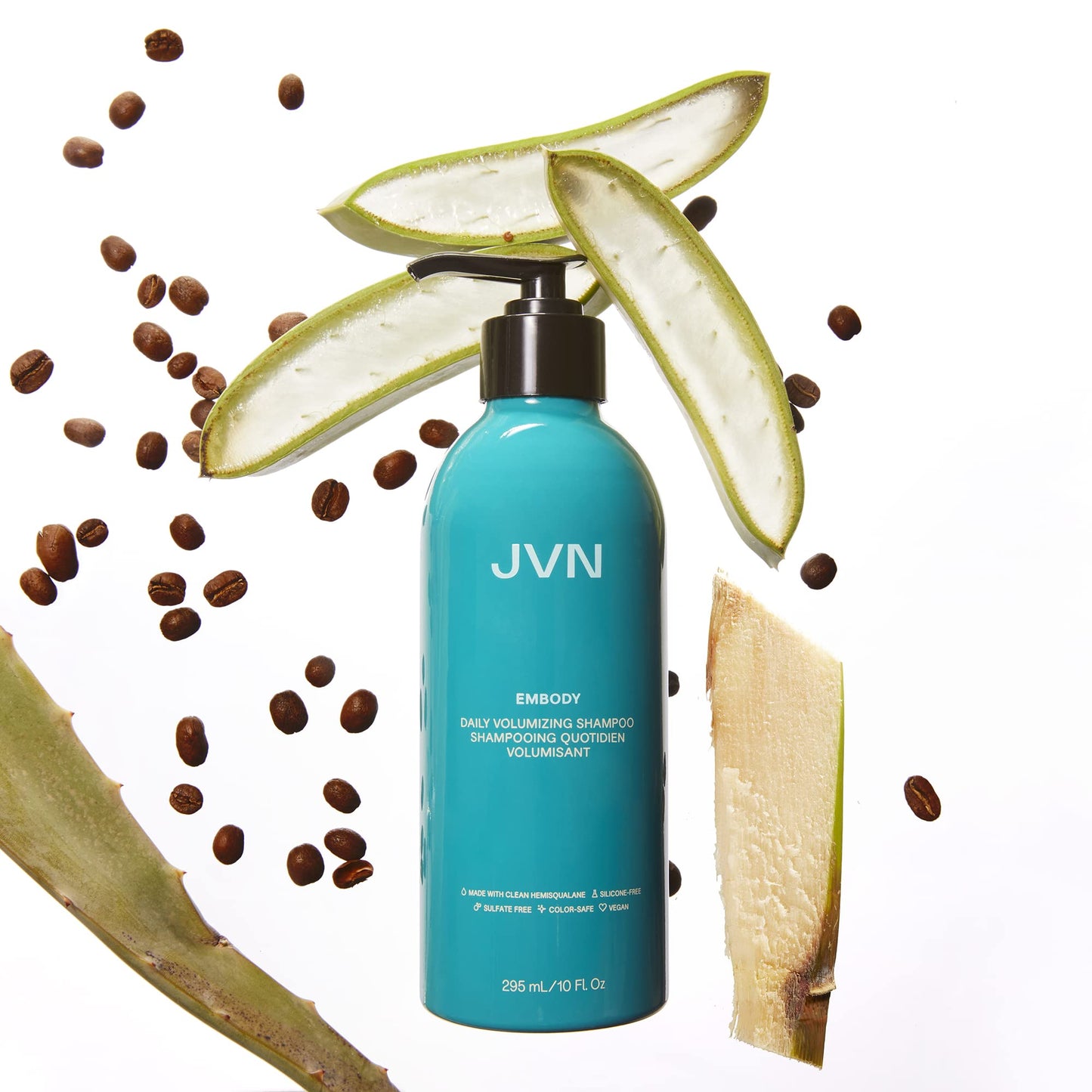 White Smoke JVN Embody Volumizing Shampoo, 10 Fl Oz, Color Safe Clarifying Shampoo for Build up, Adds Fullness, Moisture and Restores Shine, Hair Care for Women and Men, Non-Toxic, Silicone and Sulfate Free
